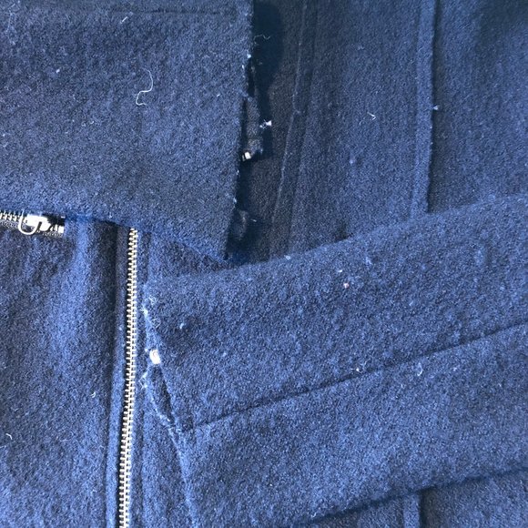 DUARTE BLACK BOILED WOOL FULL ZIP JACKET S * - Picture 16 of 16